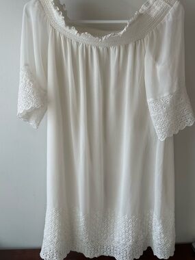 Maurice’s White Off Shoulder Dress M